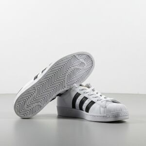Adidas White and Black Striped Sneakers